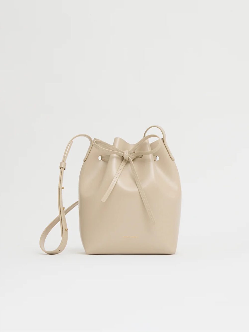 Mansur Gavriel Cream Drawstring Bucket Bag